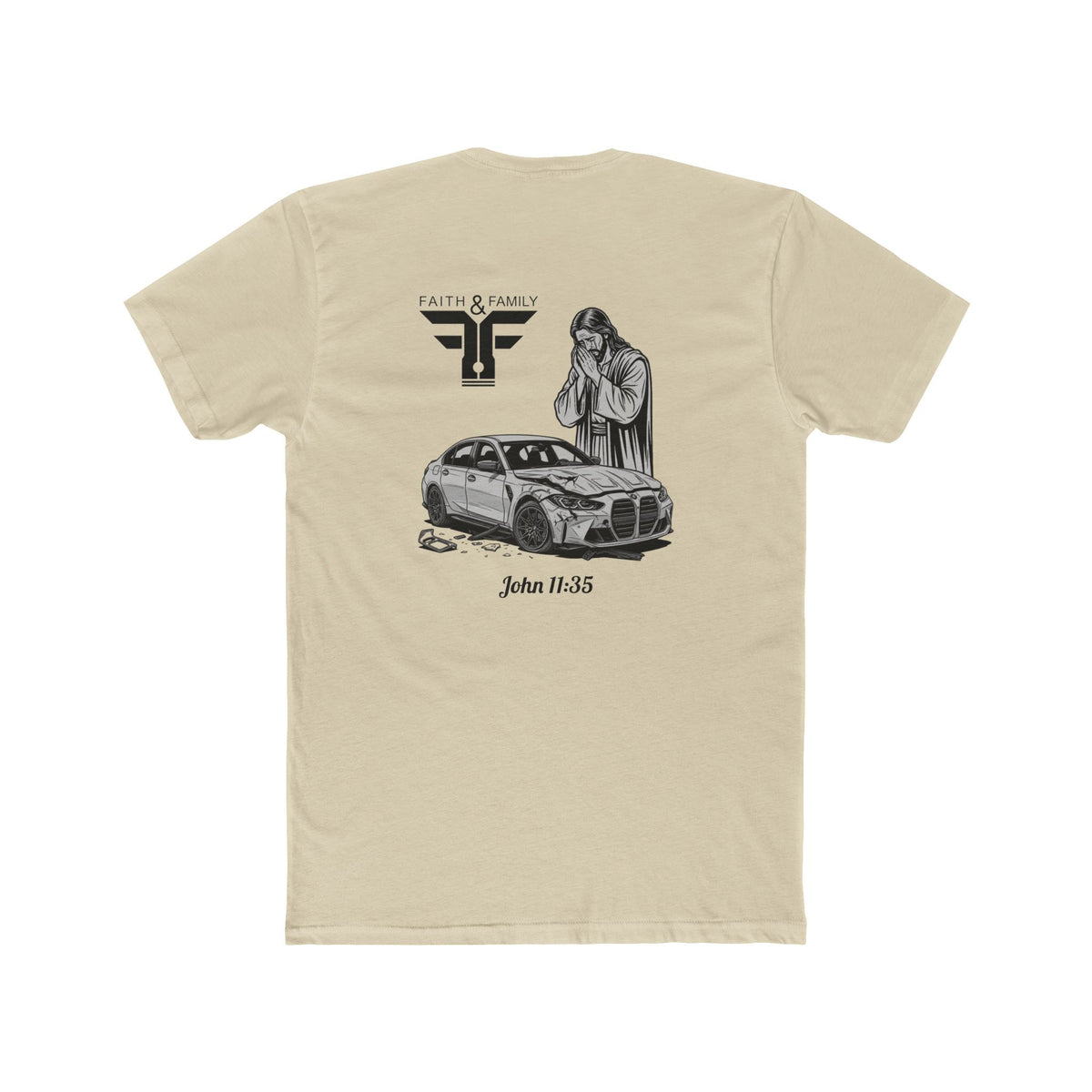 Faith & Family  G80 M3 Graphic Tee — John 11:35 Jesus Wept BMW M3