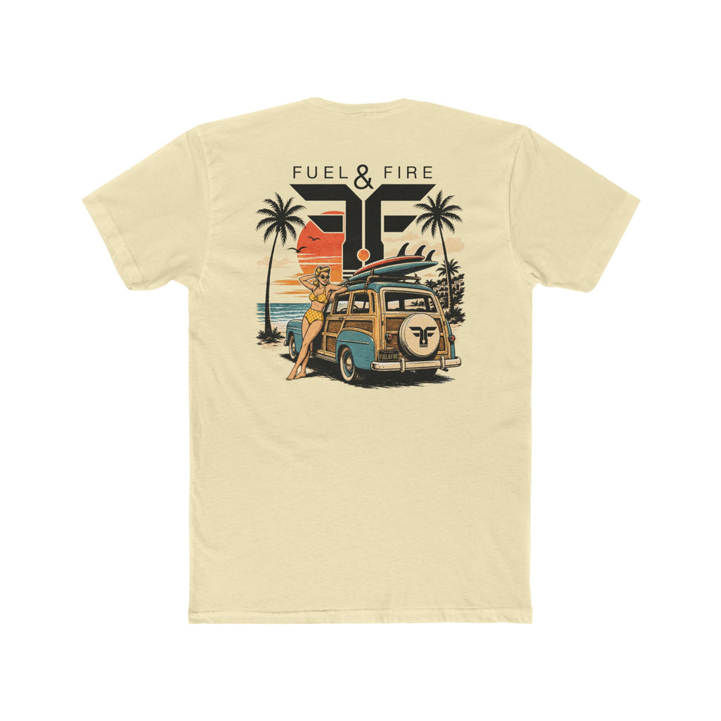 Fuel & Fire Surf Van Tee — Vintage Beach Sunset Graphic T-Shirt