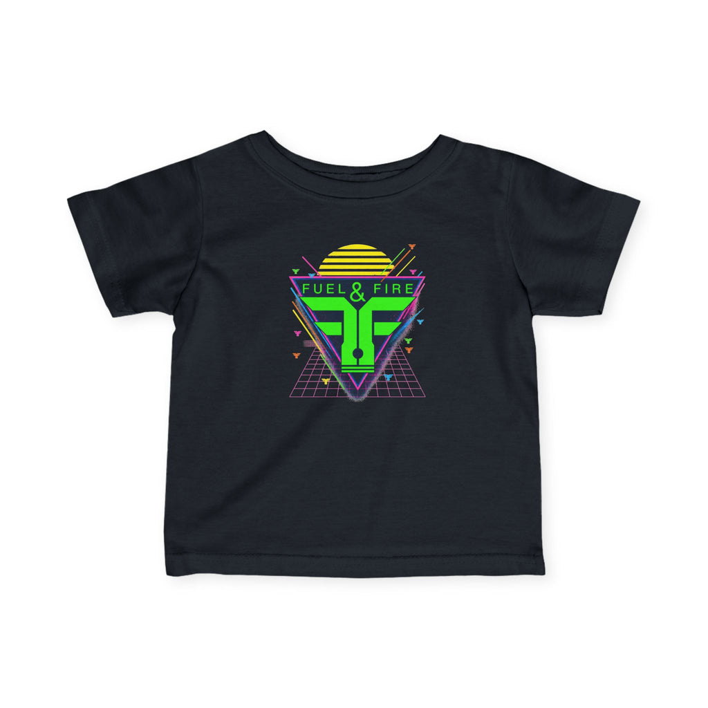Infant Tee — Retro Fuel & Fire Neon Logo Baby Shirt