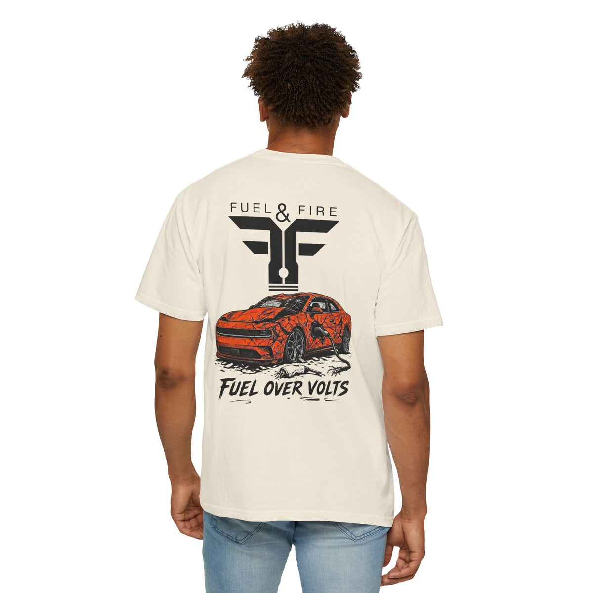T-Shirt — Fuel & Fire 'Fuel Over Volts' Muscle Car Graphic Tee