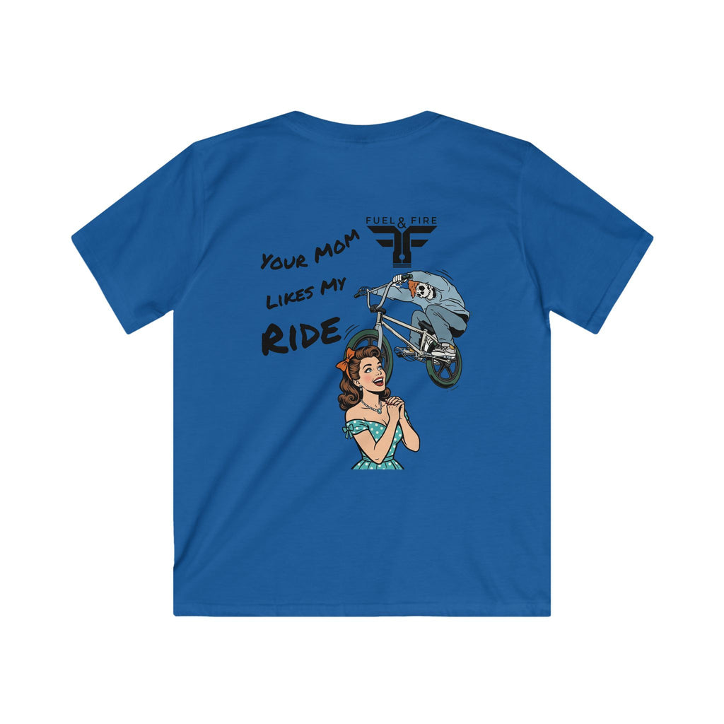 Youth T‑Shirt "Your Mom Likes My Ride" Retro BMX Graphic Tee