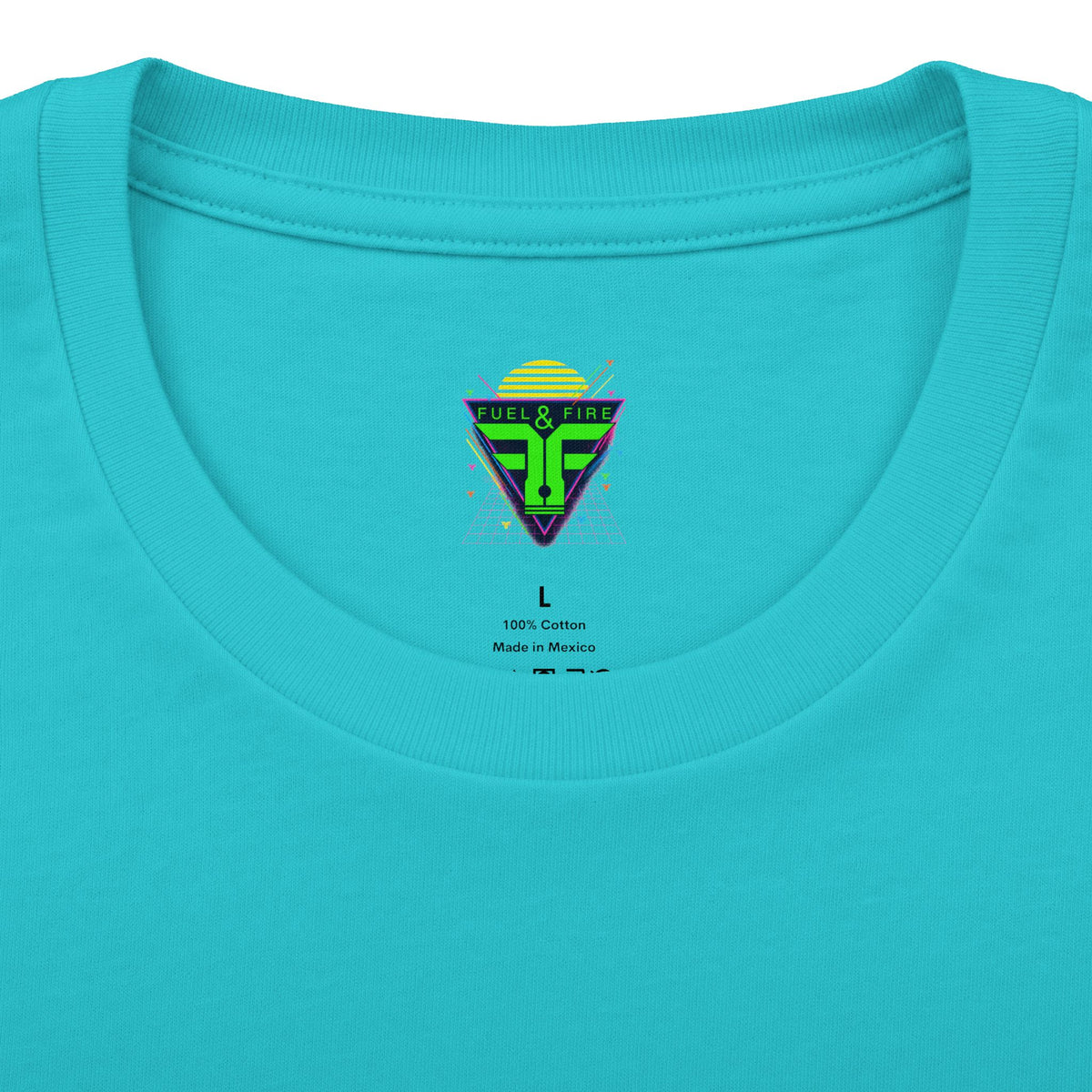 Retro Sunset Nero Rossa Car Tee — Palm Trees, Engine & "Burn Rubber Not Skin" Graphic