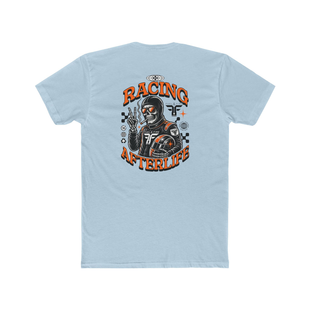 Racing Afterlife Tee — Vintage Skull Racer Graphic Shirt