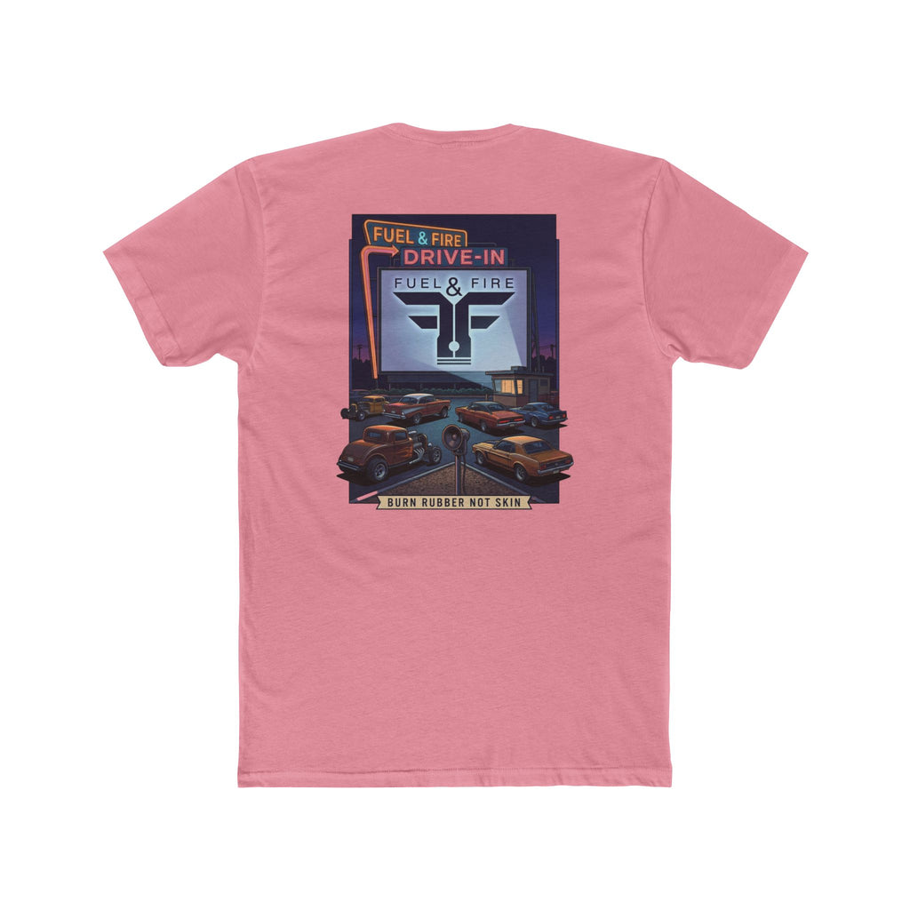 Drive-In Retro Tee — 'Fuel & Fire' Vintage Car Poster T-Shirt