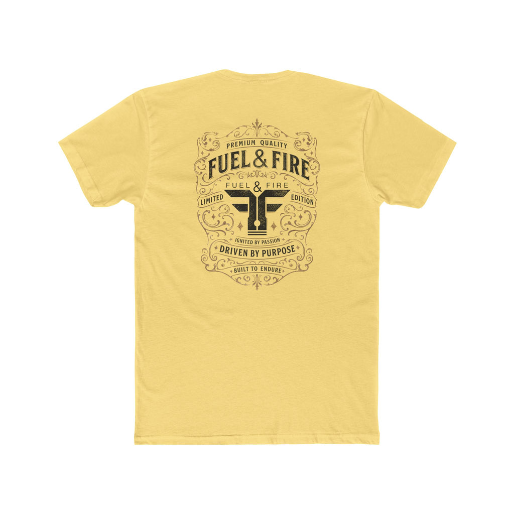 Fuel & Fire Vintage Logo T-Shirt — 'Driven by Purpose' Graphic Tee