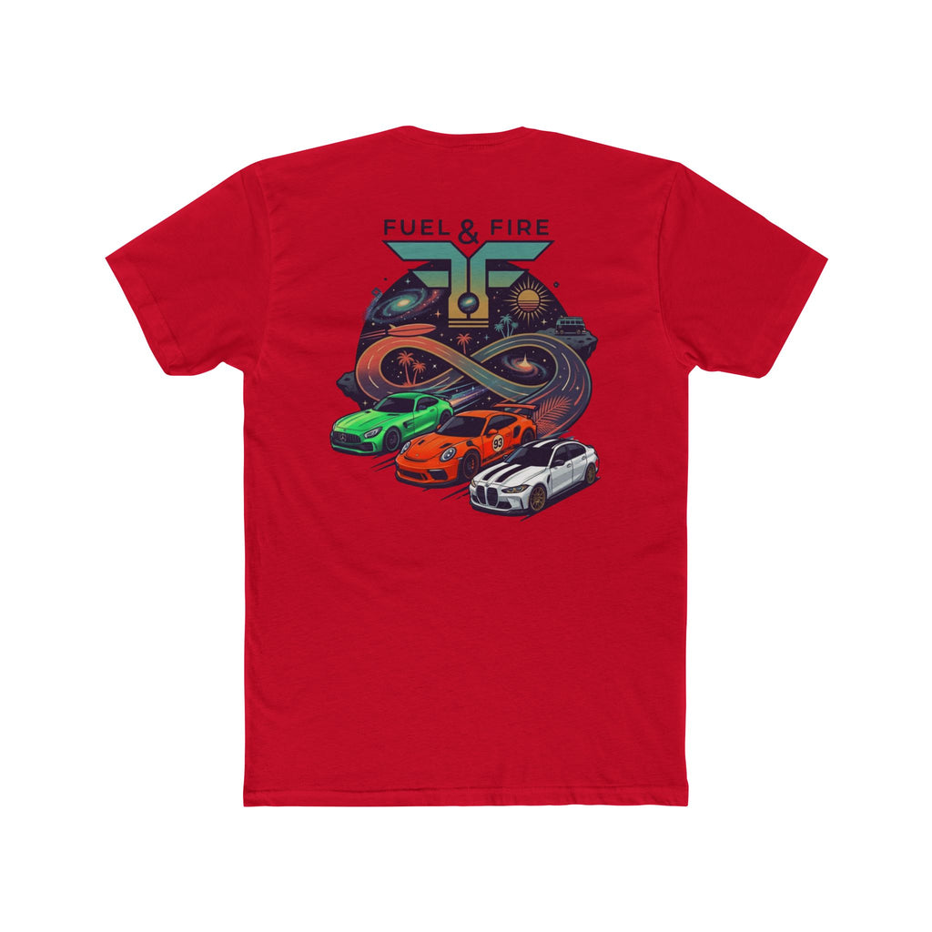 Fuel & Fire Space Race — Retro Racing Graphic T-Shirt