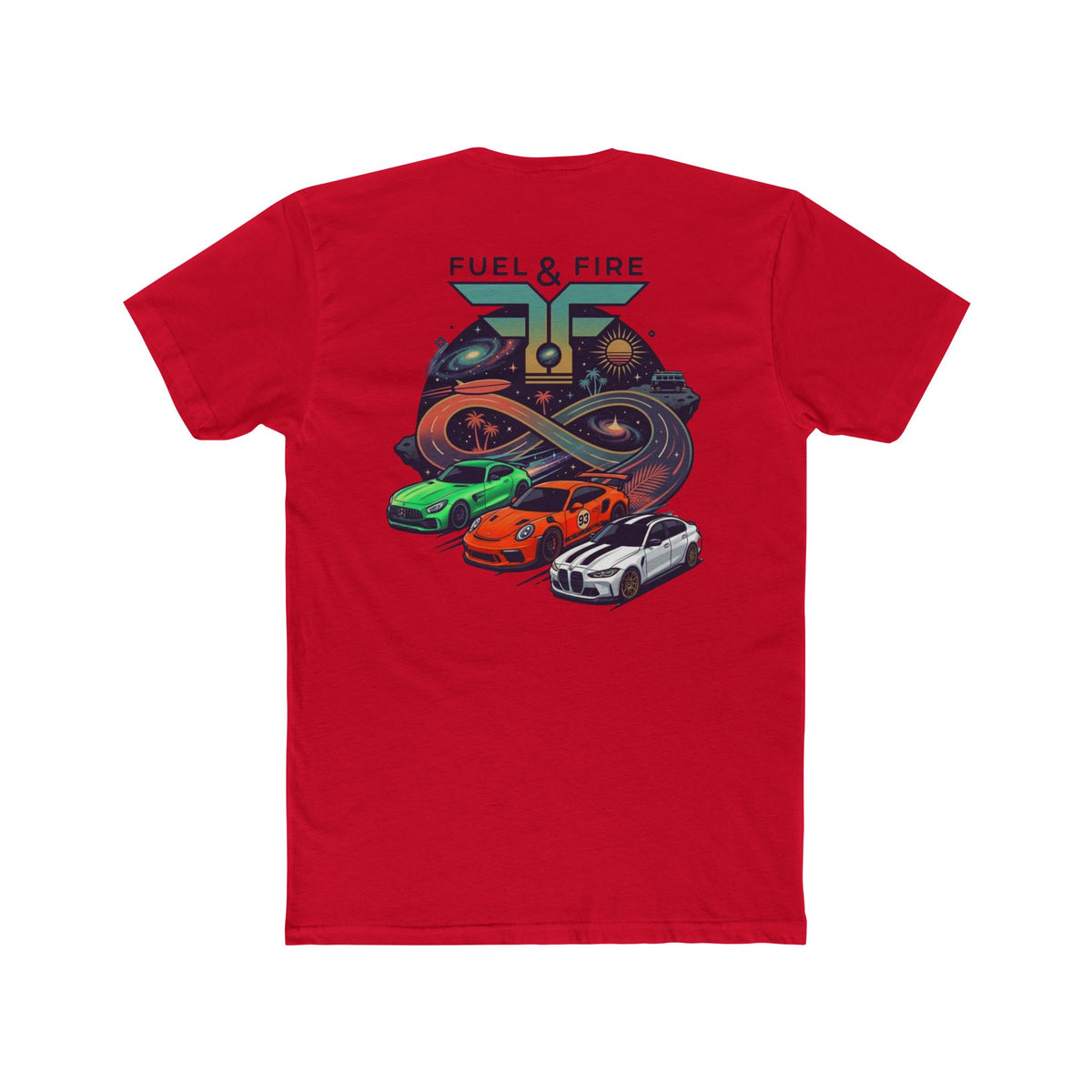 Fuel & Fire Space Race — Retro Racing Graphic T-Shirt