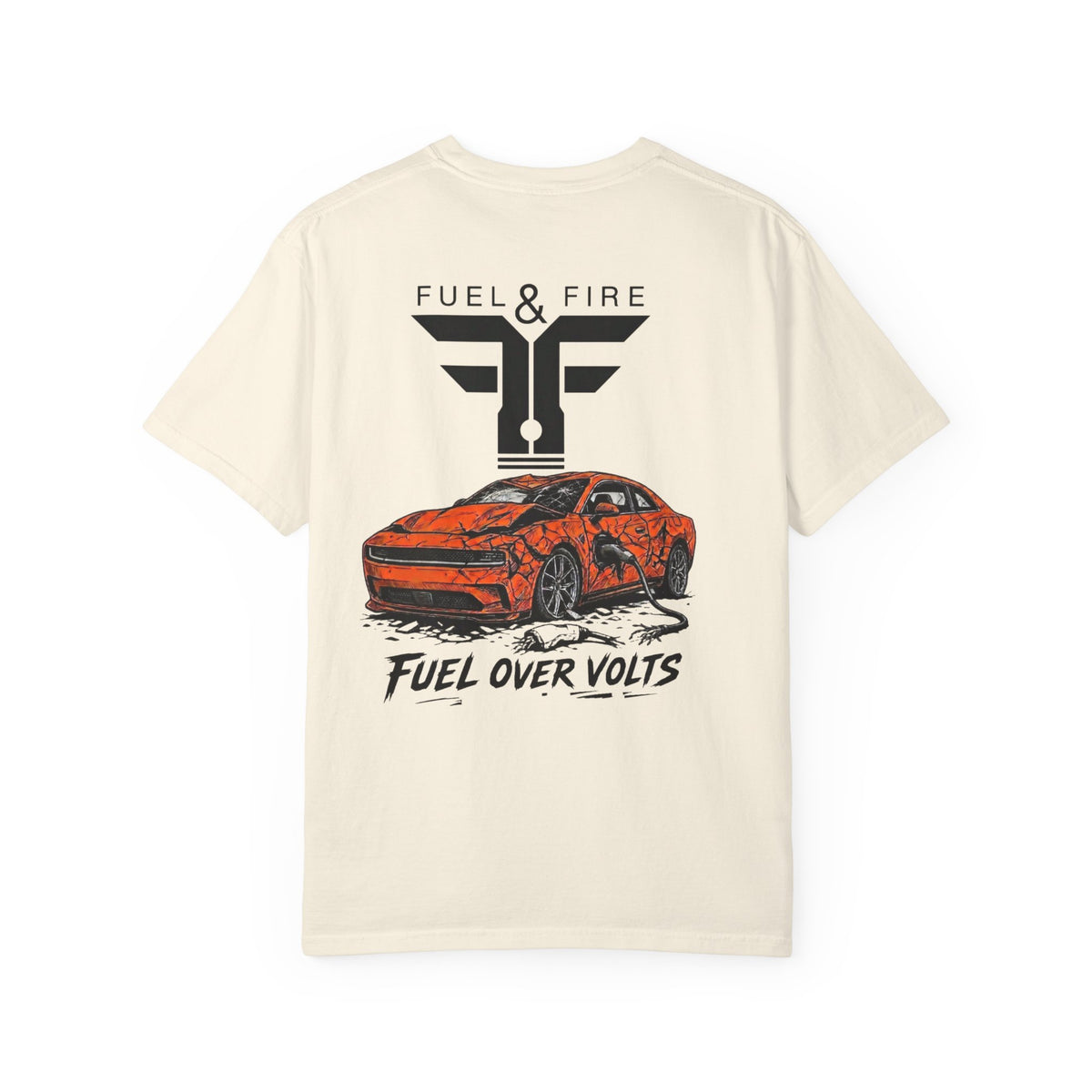 T-Shirt — Fuel & Fire 'Fuel Over Volts' Muscle Car Graphic Tee
