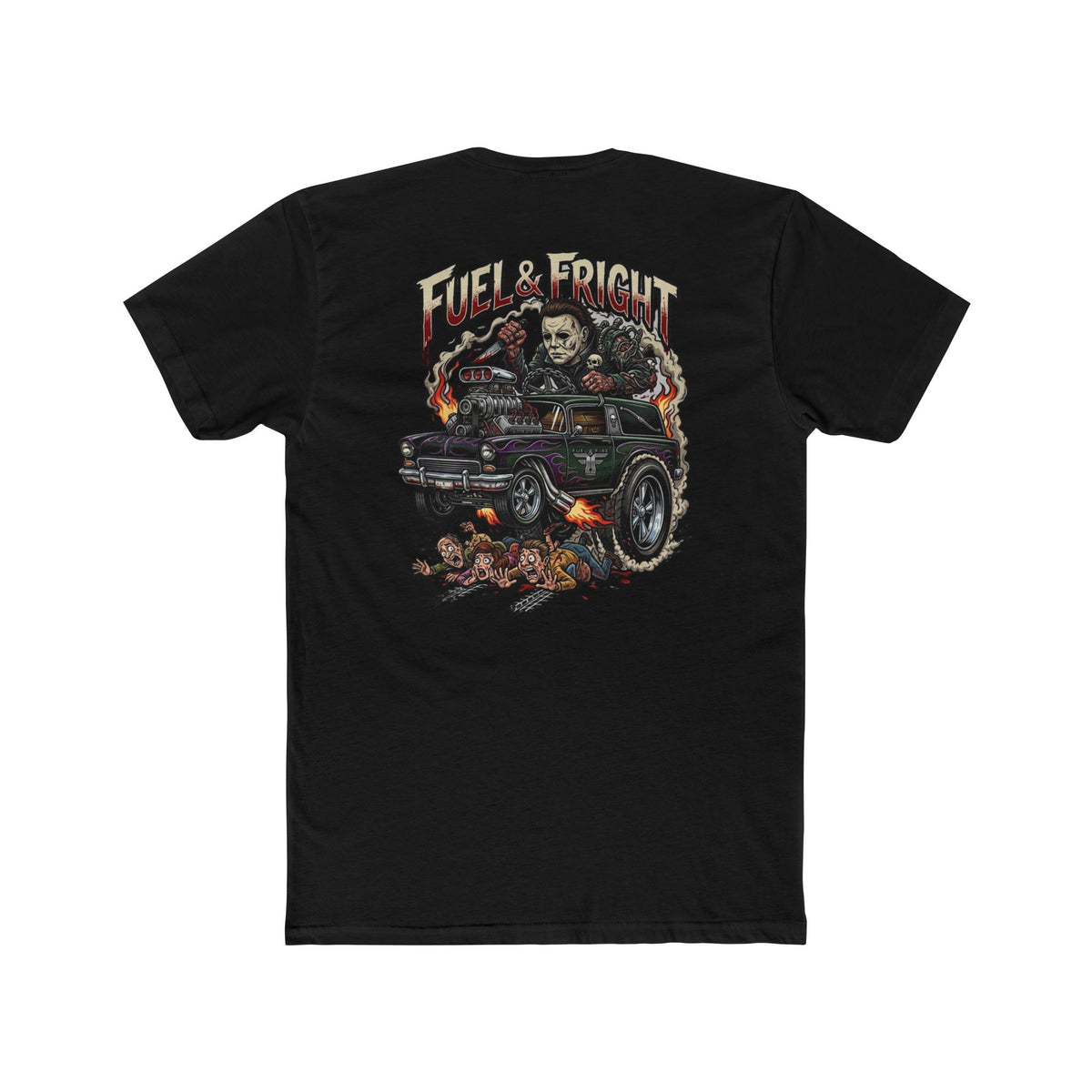 Fuel & Fright Tee — Halloween Car Graphic T-Shirt