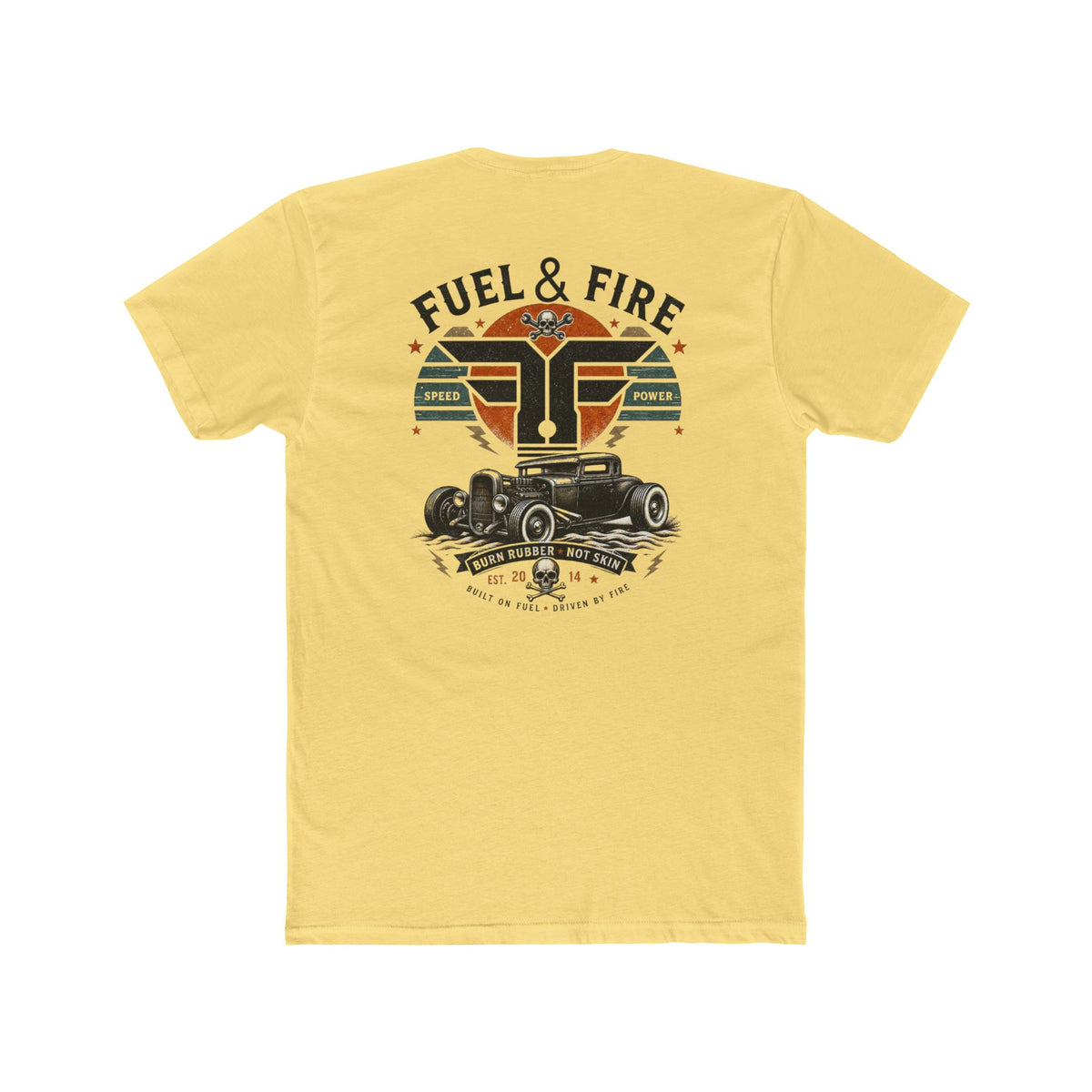 Fuel & Fire Bone Crusher Tee — Classic Hot Rod Graphic T-Shirt