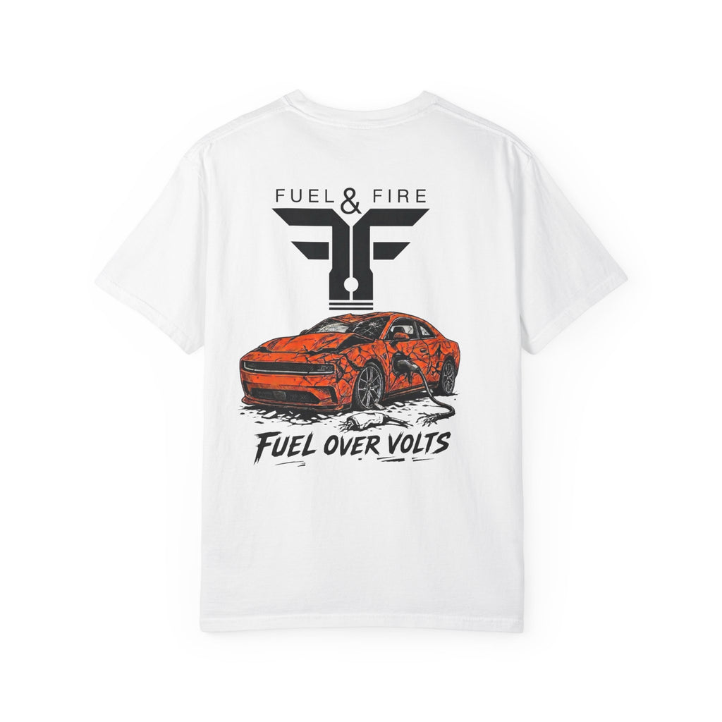 T-Shirt — Fuel & Fire 'Fuel Over Volts' Muscle Car Graphic Tee