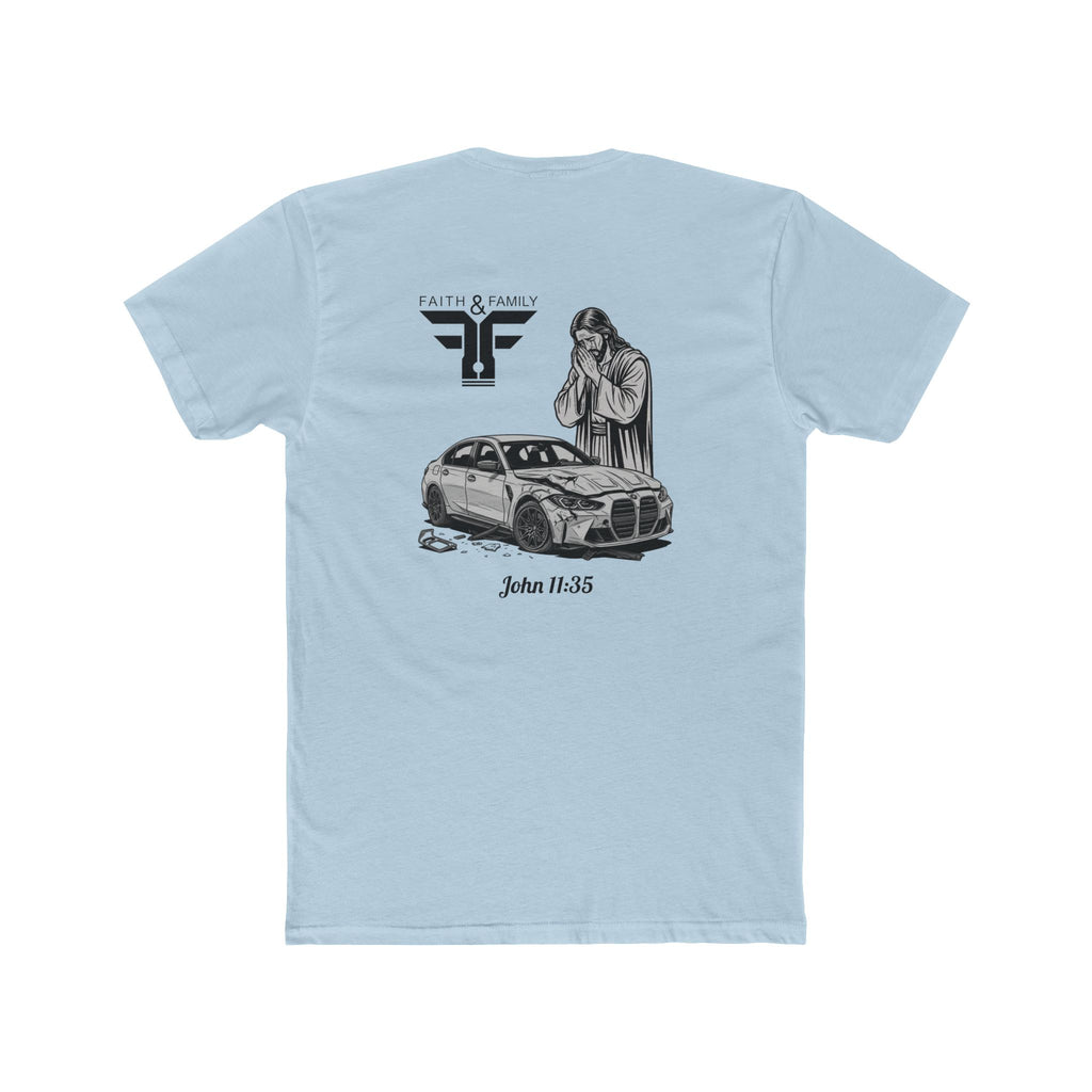 Faith & Family  G80 M3 Graphic Tee — John 11:35 Jesus Wept BMW M3