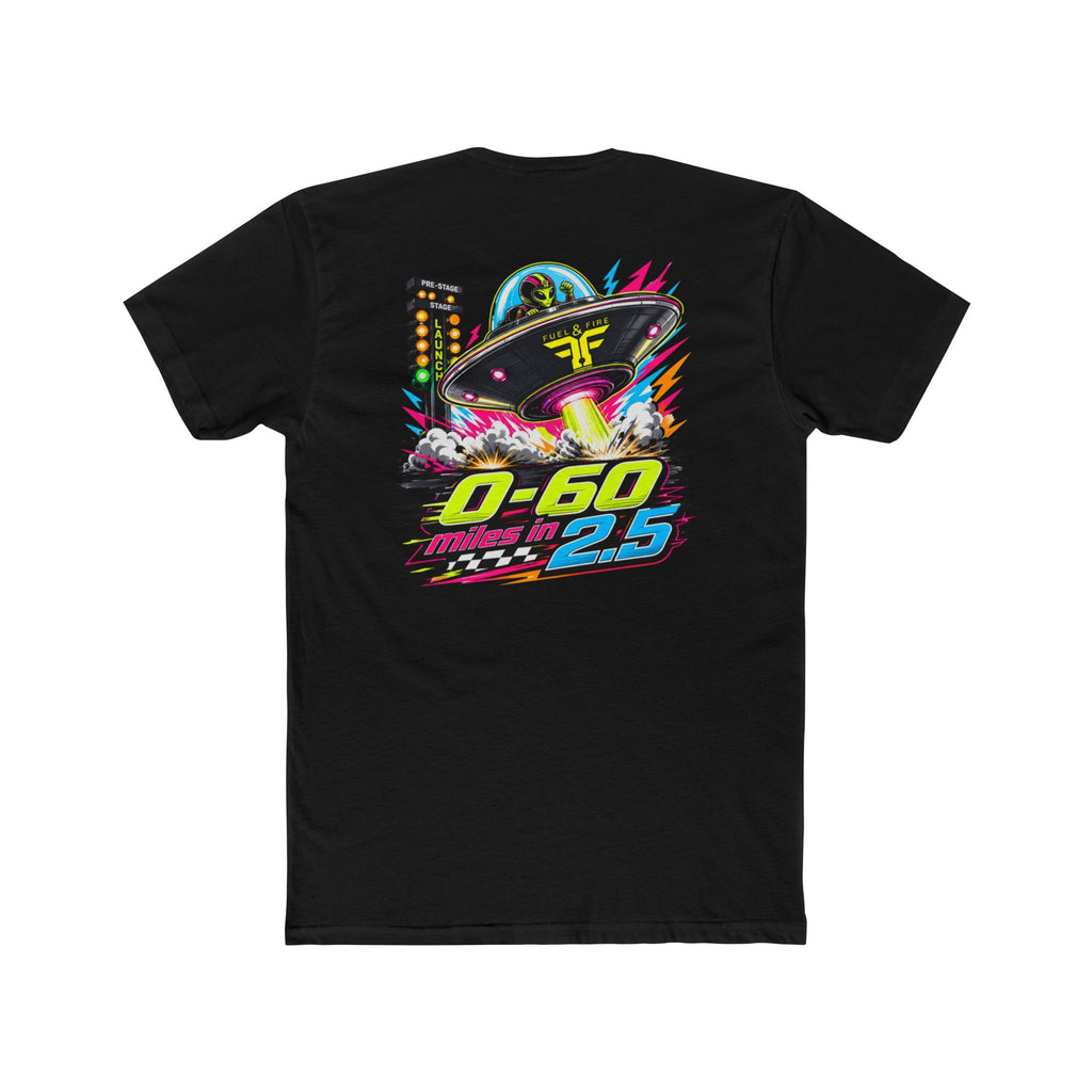 Racing UFO Tee — "0-60 Miles in 2.5" Retro Neon Graphic Shirt