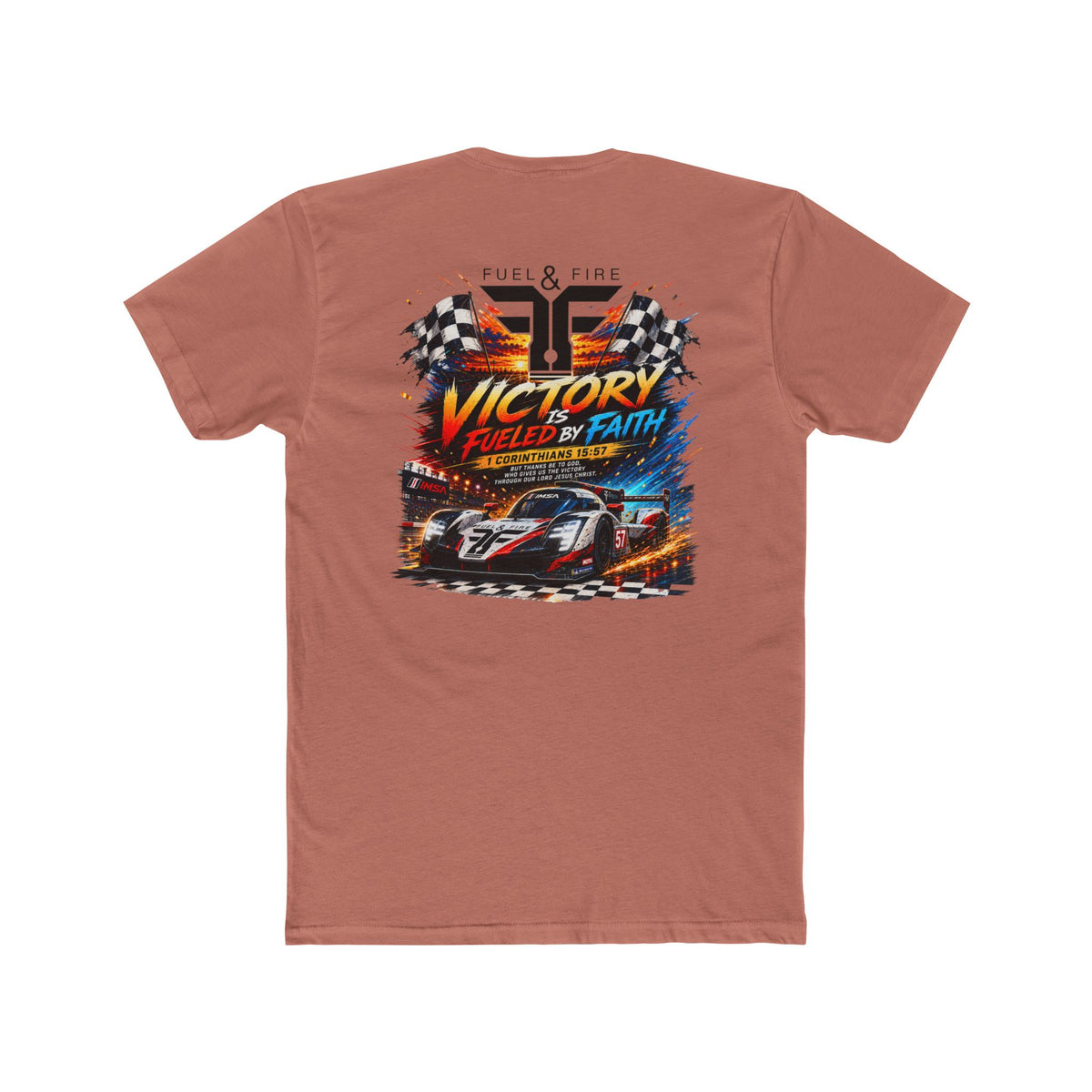 IMSA Victory Tee — “Victory Fueled by Faith” Graphic T-Shirt