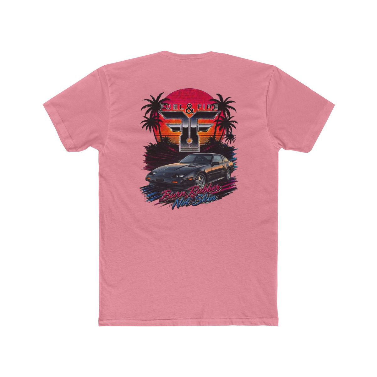 T-Shirt — Retro Sunset 300ZX Tee (Palm Trees, 'Ride & Live' Graphic)