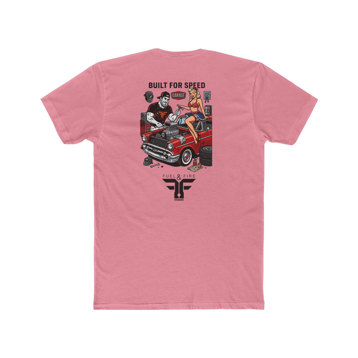 Big Block Bobby Garage— Vintage Hot Rod & Pin-Up Car Shirt