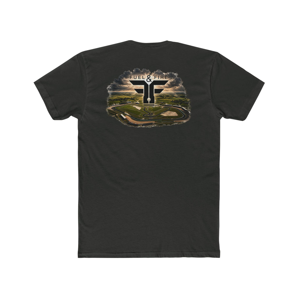 Formula 1 Course Logo Tee — 'Fuel & Fire' Silverstone Graphic Cotton T‑Shirt
