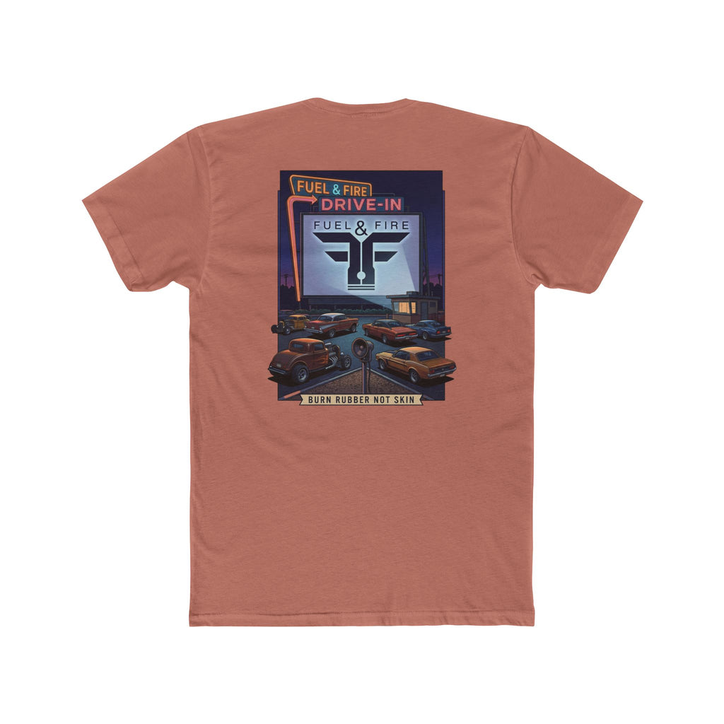 Drive-In Retro Tee — 'Fuel & Fire' Vintage Car Poster T-Shirt