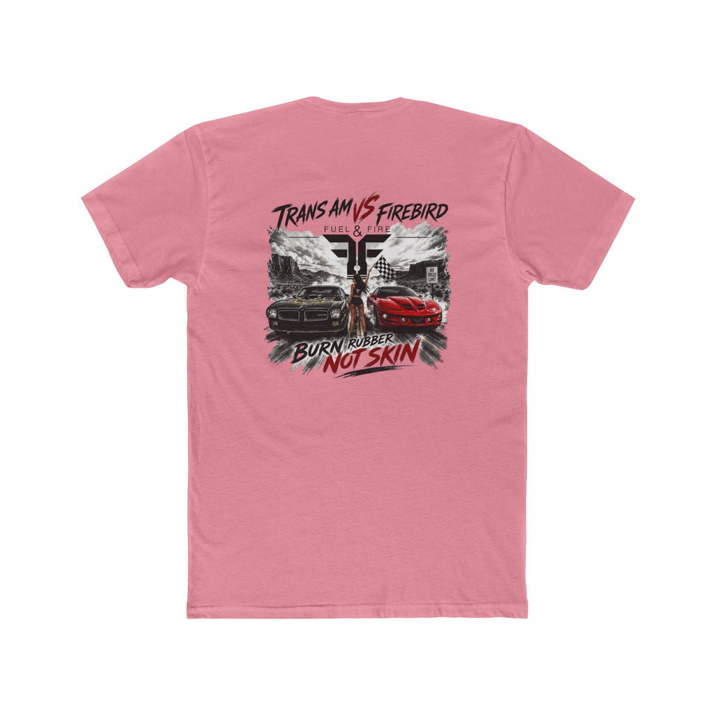 Firebird Muscle Car Tee — "Trans Am vs Firebird: Burn Rubber Not Skin" Graphic T‑Shirt