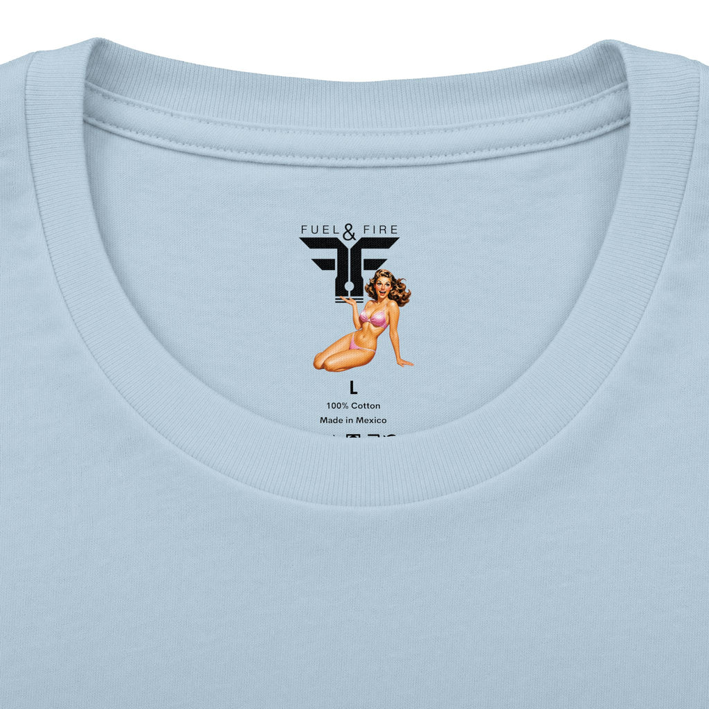 Justification Higher Education Tee — Exotic Car Garage Graphic T-Shirt