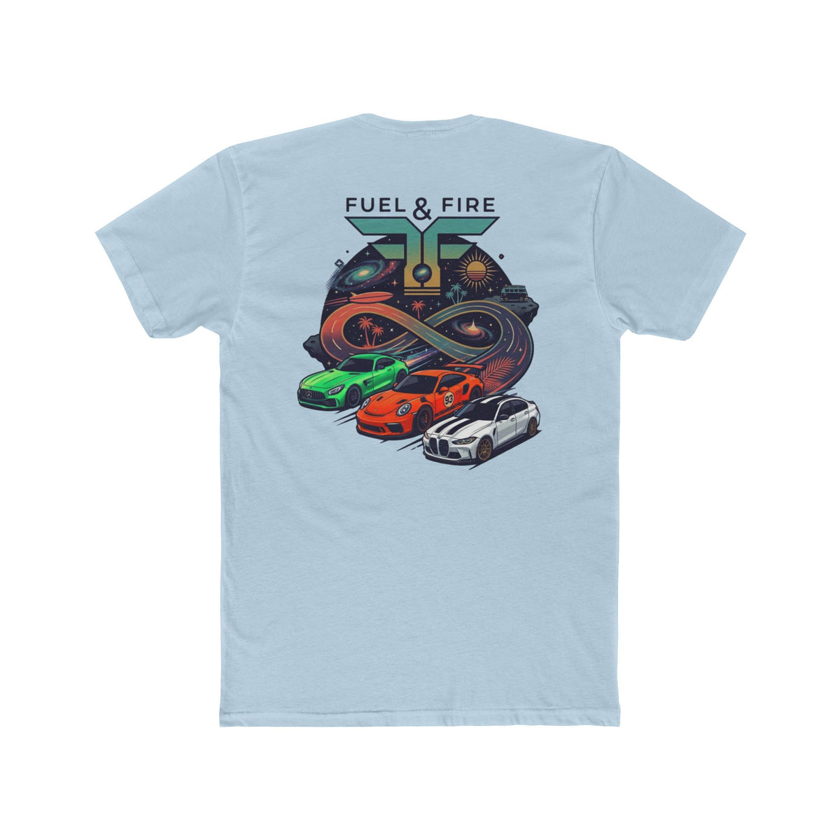 Fuel & Fire Space Race — Retro Racing Graphic T-Shirt
