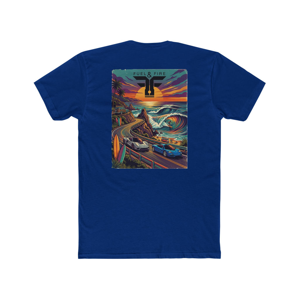 Surf Roadtrip T-Shirt —  Hennessey and McLaren Scenic Sunset Coastal Crew Tee