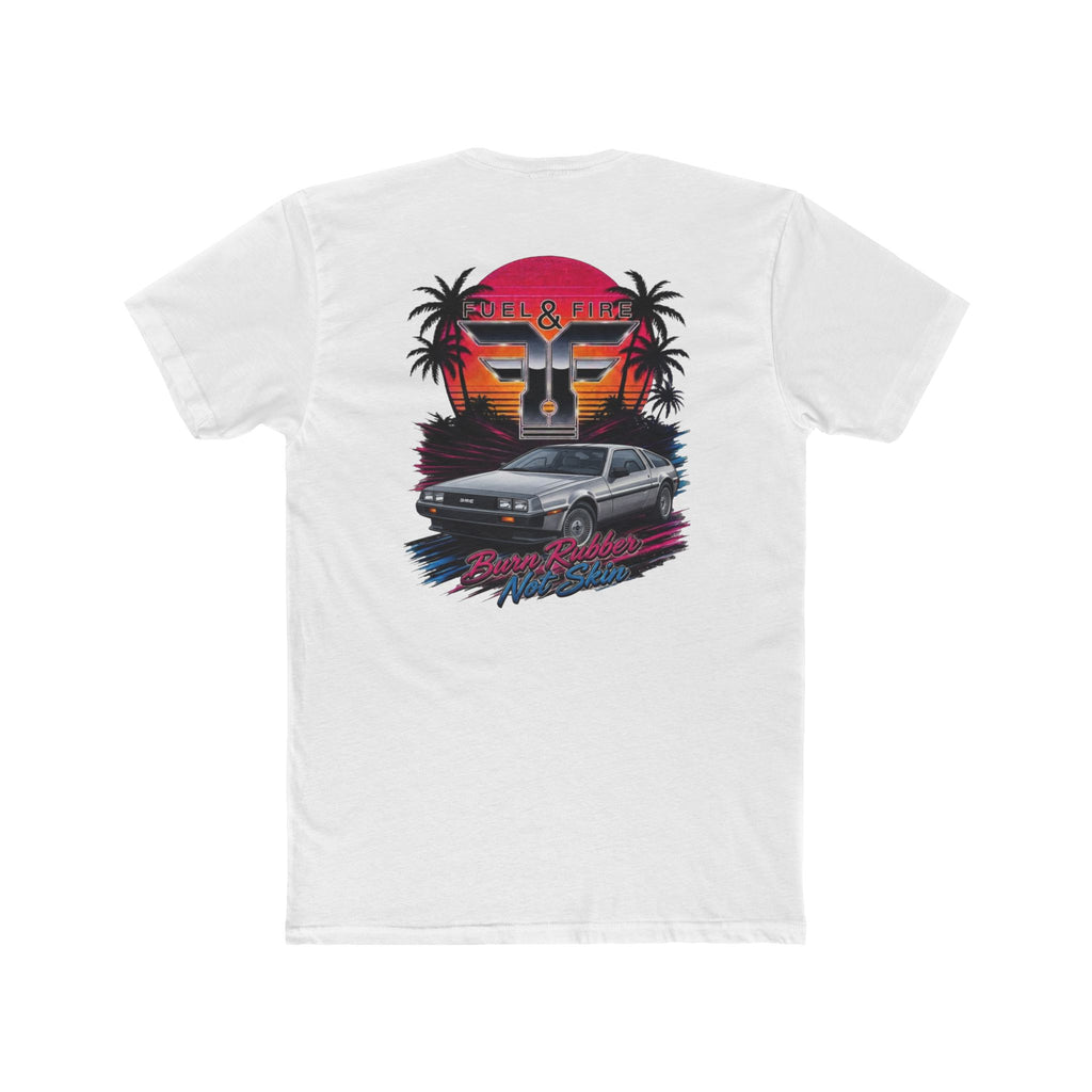 Retro Sunset 1.21 Gigawatts Tee — 'Rise & Ride' Vintage Palm Beach Graphic T-Shirt