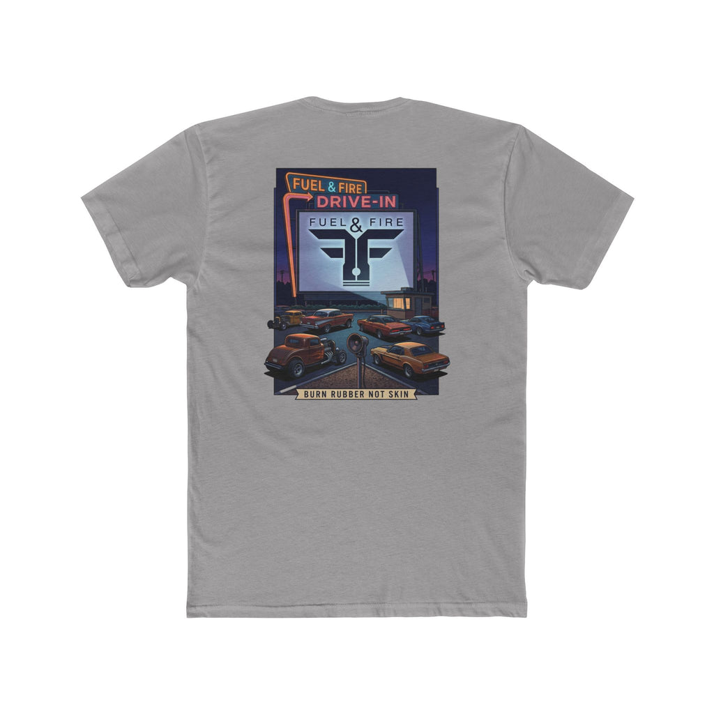 Drive-In Retro Tee — 'Fuel & Fire' Vintage Car Poster T-Shirt