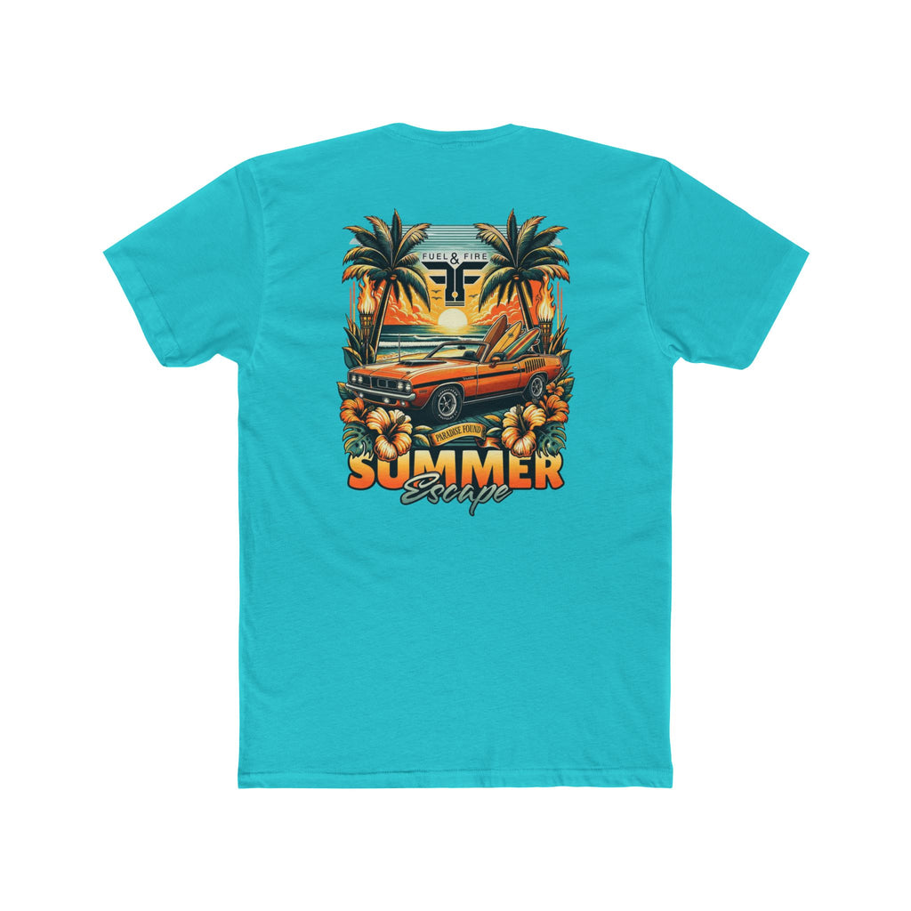 Summer Escape Cuda Tee — Vintage Palm Tree Surf Car Graphic T-Shirt