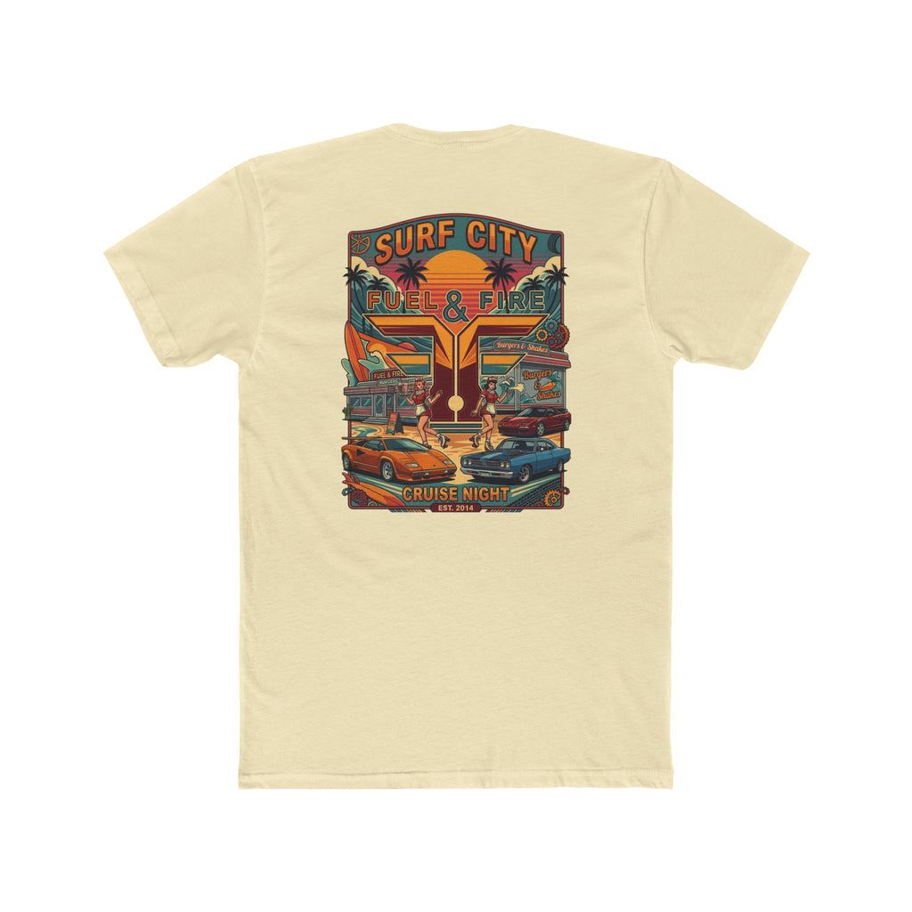 Surf City Cruise Night T-Shirt — Hot Rods JDM and Exotic Beach Cars Graphic Tee