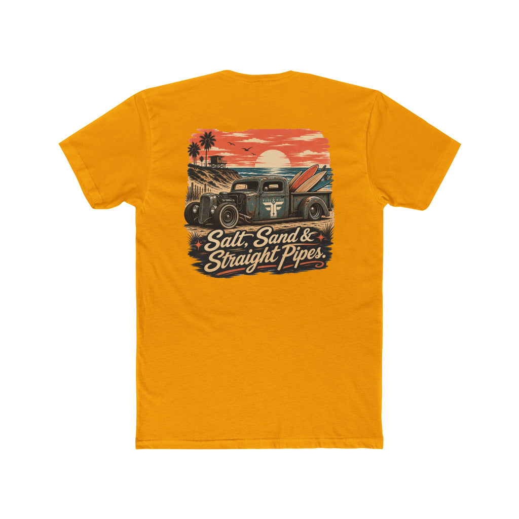 Vintage Surf Truck T‑Shirt — "Salt, Sand & Straight Pipes" Cotton Tee