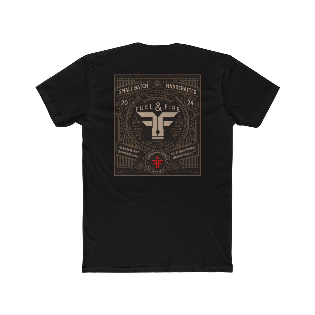 Fuel & Fire Retro Logo Tee — Small Batch Handcrafted Graphic T-Shirt