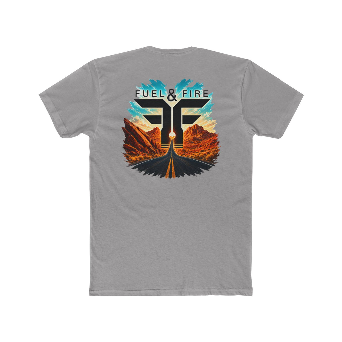 Fuel & Fire Road Trip Graphic Tee — Vintage Desert Sunset T‑Shirt