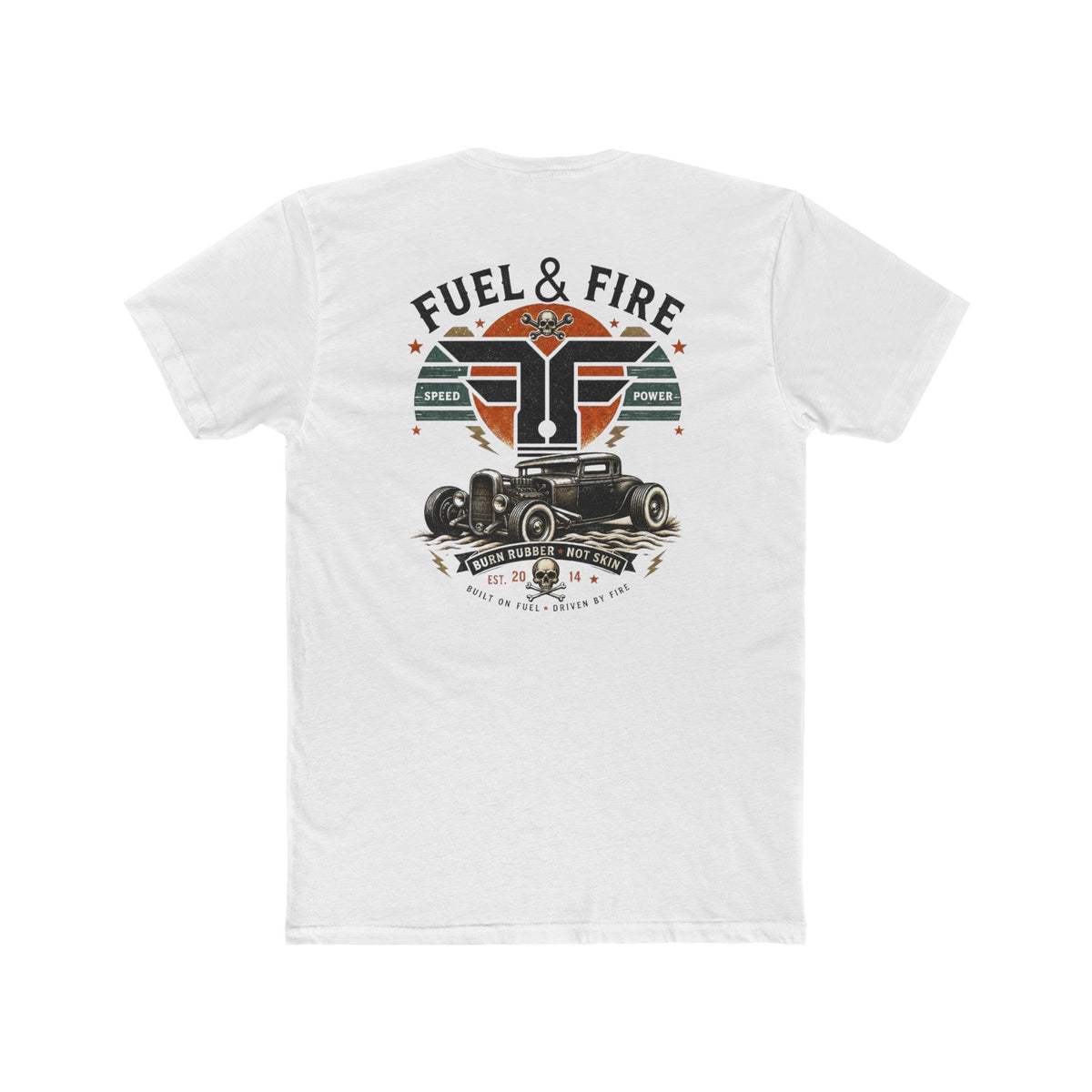 Fuel & Fire Bone Crusher Tee — Classic Hot Rod Graphic T-Shirt
