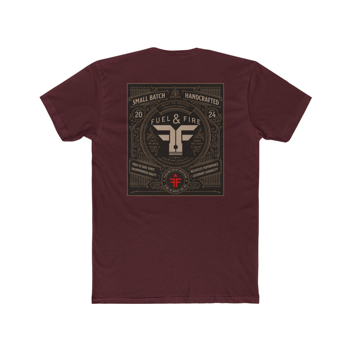 Fuel & Fire Retro Logo Tee — Small Batch Handcrafted Graphic T-Shirt