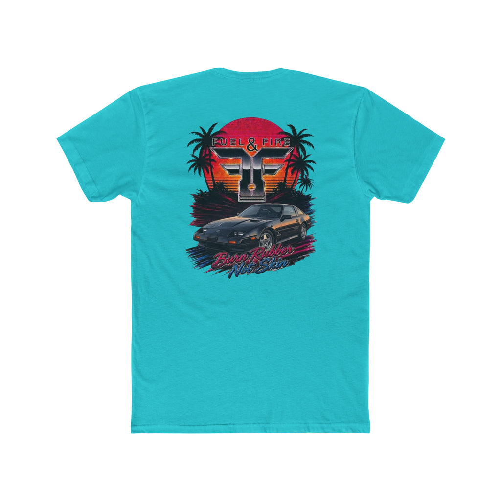T-Shirt — Retro Sunset 300ZX Tee (Palm Trees, 'Ride & Live' Graphic)