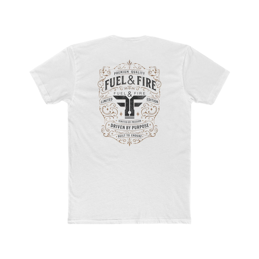 Fuel & Fire Vintage Logo T-Shirt — 'Driven by Purpose' Graphic Tee