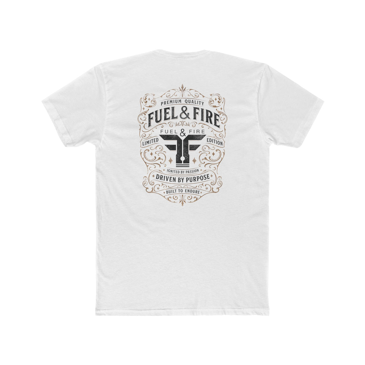 Fuel & Fire Vintage Logo T-Shirt — 'Driven by Purpose' Graphic Tee