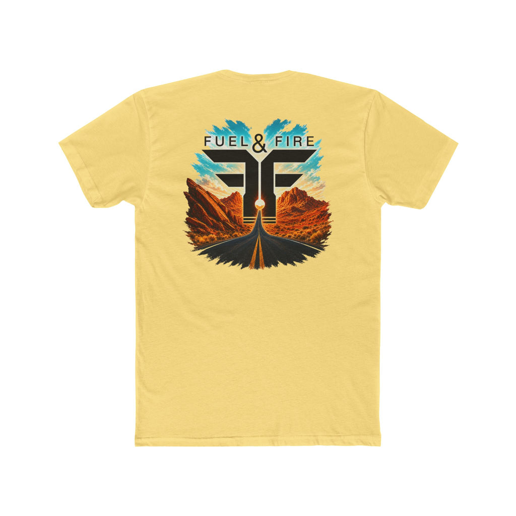 Fuel & Fire Road Trip Graphic Tee — Vintage Desert Sunset T‑Shirt