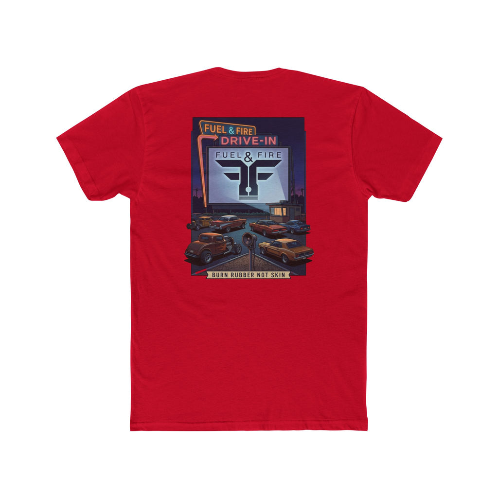 Drive-In Retro Tee — 'Fuel & Fire' Vintage Car Poster T-Shirt