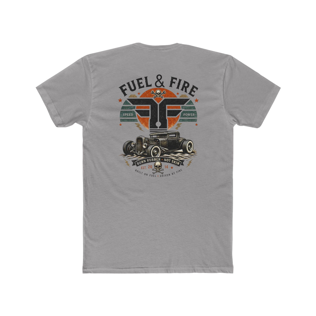 Fuel & Fire Bone Crusher Tee — Classic Hot Rod Graphic T-Shirt