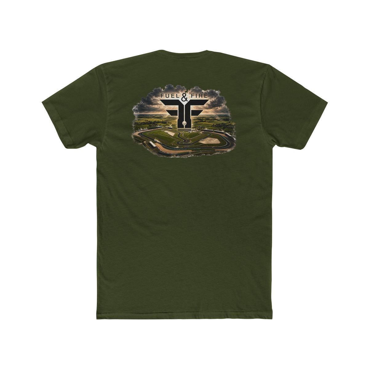 Formula 1 Course Logo Tee — 'Fuel & Fire' Silverstone Graphic Cotton T‑Shirt