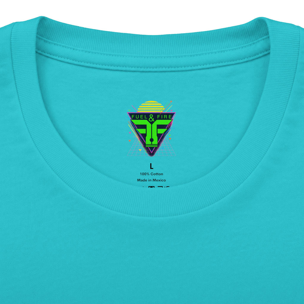 Retro Sunset Sports Car Tee — 'Fuel & Fire' Vintage Palm Beach Graphic