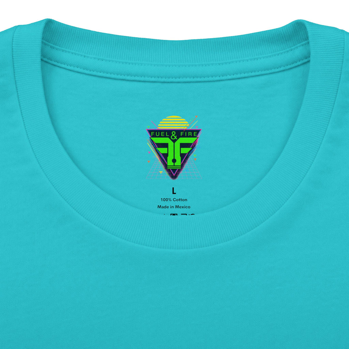 Retro Sunset Sports Car Tee — 'Fuel & Fire' Vintage Palm Beach Graphic