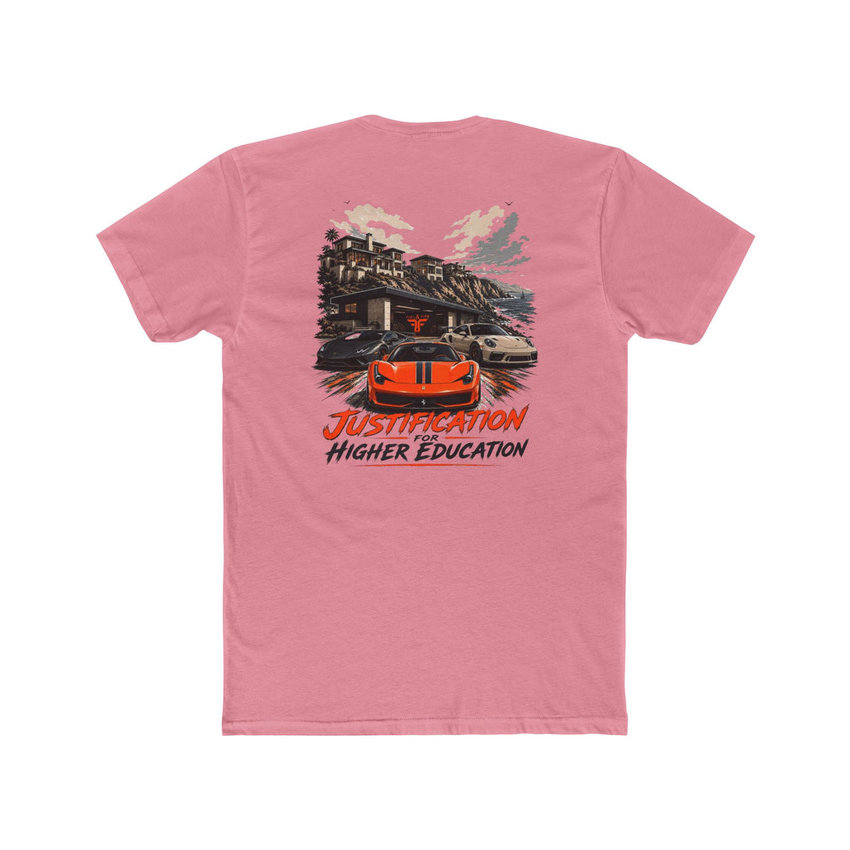 T-Shirt — Justification Higher Education Vintage Muscle Car Graphic Tee