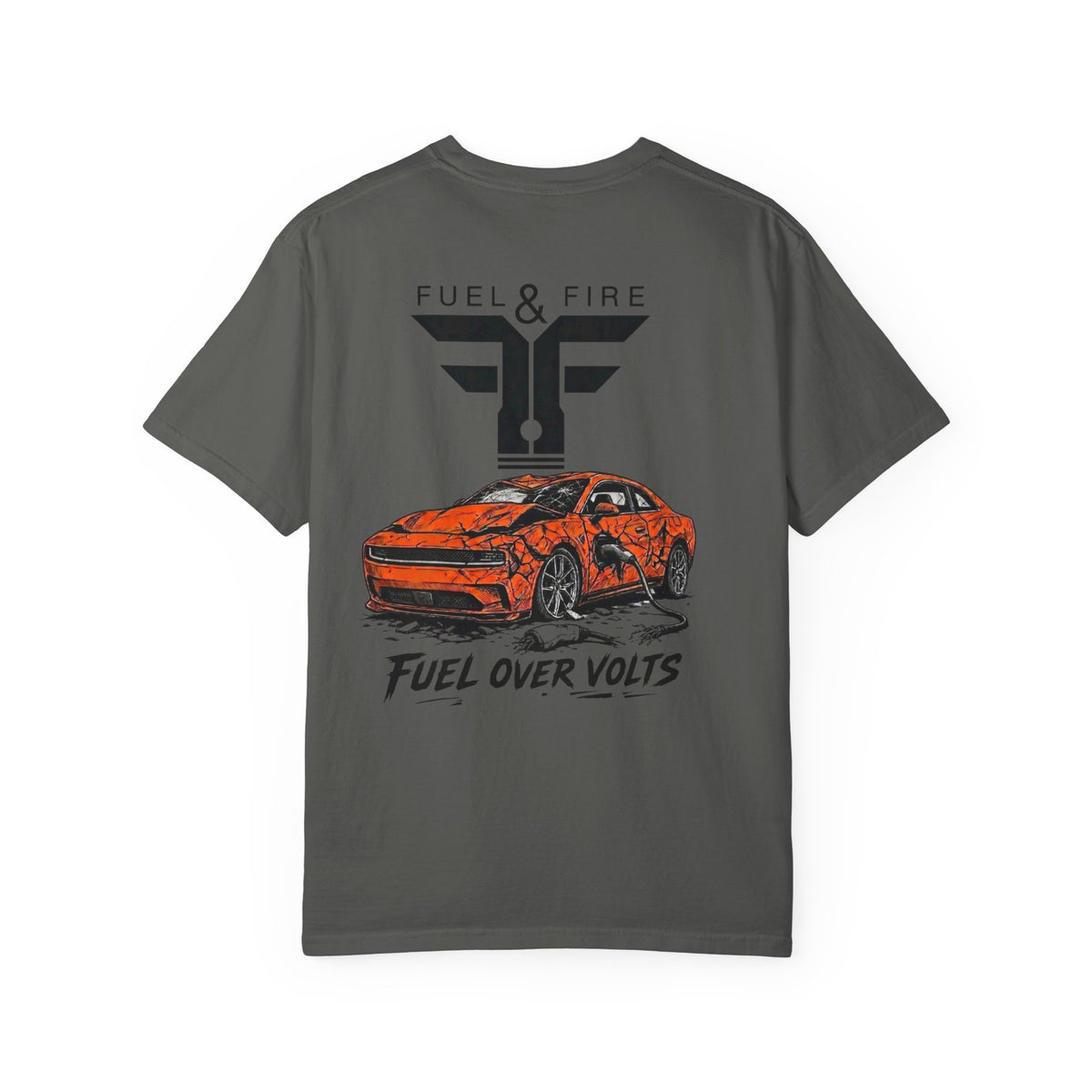 T-Shirt — Fuel & Fire 'Fuel Over Volts' Muscle Car Graphic Tee