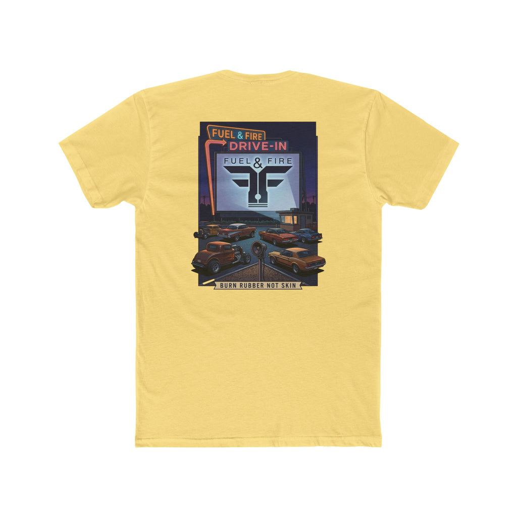 Drive-In Retro Tee — 'Fuel & Fire' Vintage Car Poster T-Shirt