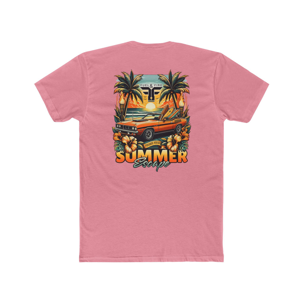 Summer Escape Cuda Tee — Vintage Palm Tree Surf Car Graphic T-Shirt