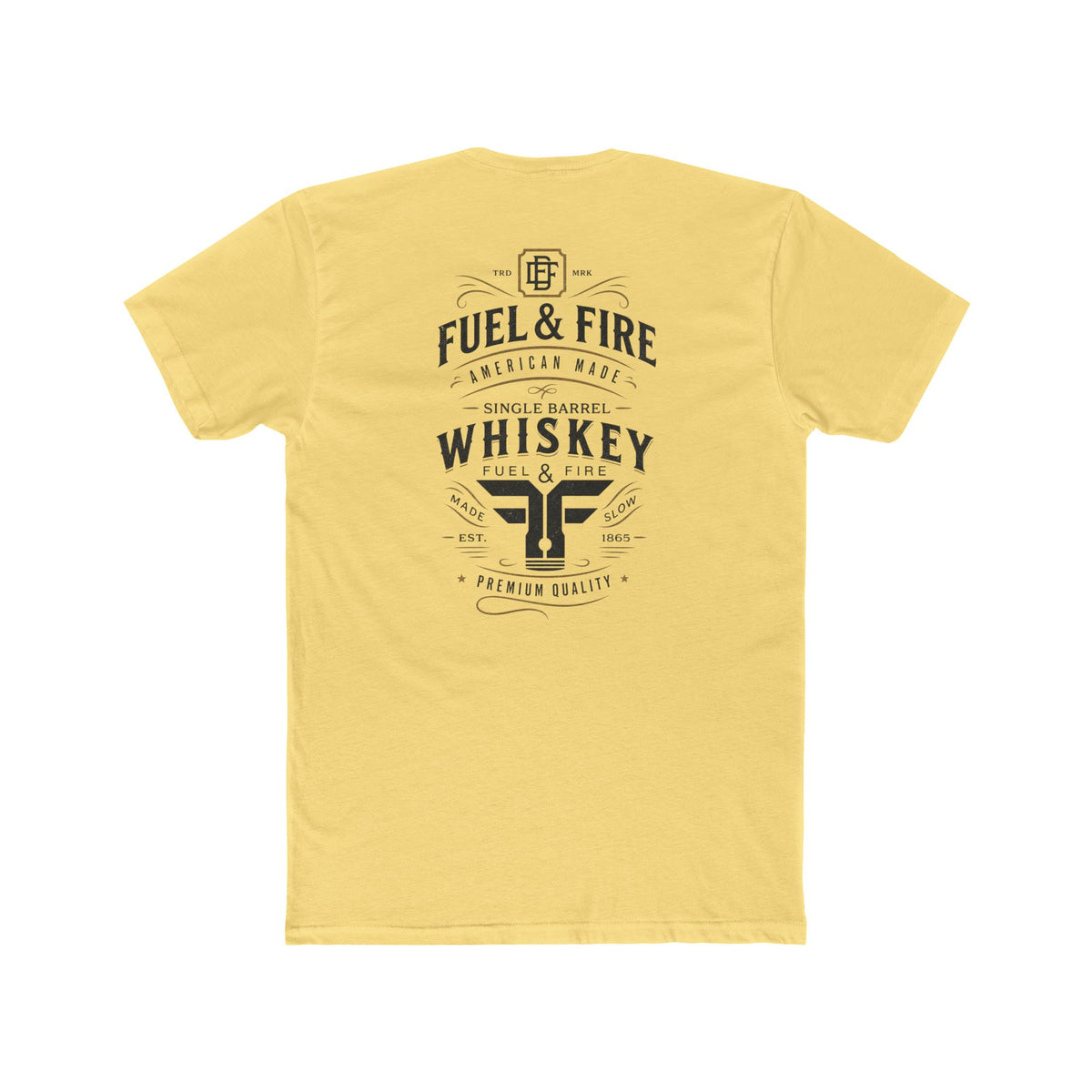 Fuel & Fire Whiskey Logo T-Shirt — Vintage Distillery Graphic Tee