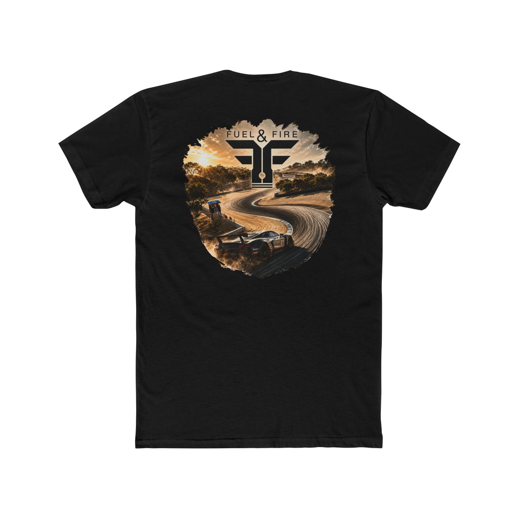 Fuel & Fire Racing Tee — Laguna Seca Graphic Cotton Crewneck
